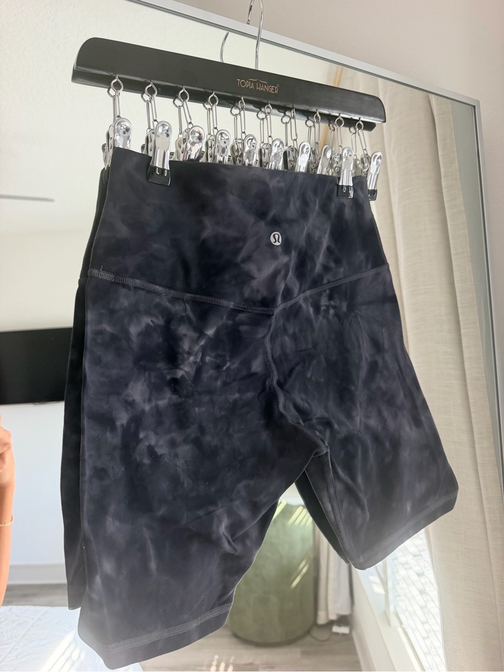 lululemon athletica Black Marble-Effect High-Rise Bike Shorts